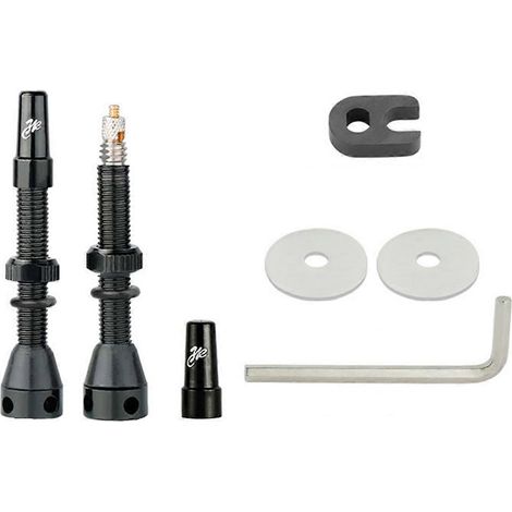 Schwarzes 44-mm-Presta-Fahrradventil – Ventil aus Aluminiumlegierung