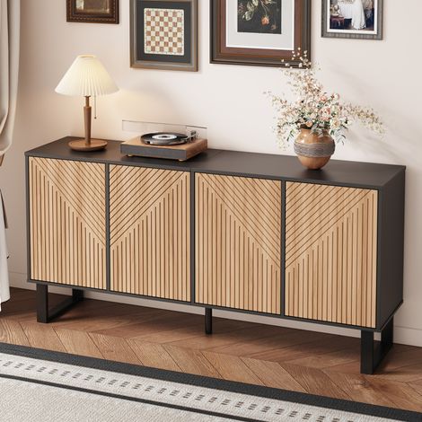 Mueble TV con almacenaje MDF 160x38x75 cm OKMYHOME (1/5)