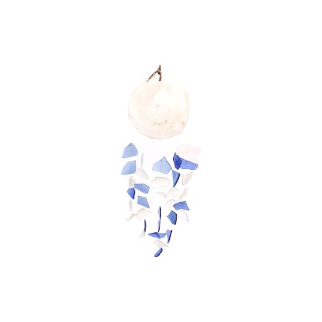 Copis & Verre Goutte - Verre Bleu & Blanc- Vendu par 1 (1/2)