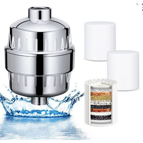 Filtre de douche à eau dure, filtre de pommeau de douche, filtre à eau au chlore pur pour éliminer le calcaire, filtre à eau pour douche de bébé pour éliminer le chlore au fluor (1/4)