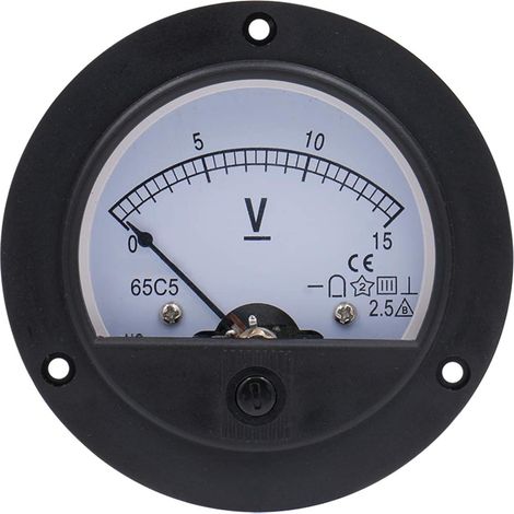 Voltmètre analogique CC 0-15 V - Jauge de tension analogique (1/5)