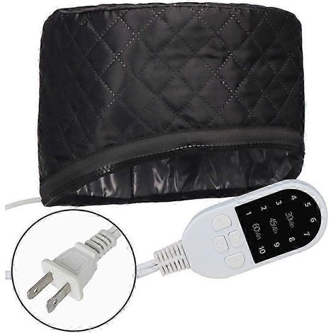 Bonnet chauffant électrique portable à 10 niveaux de chaleur, avec minuterie et 3 minuteurs, idéal pour les soins capillaires en salon. Prise UE et prise US. (1/5)