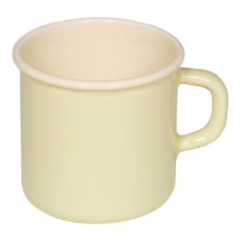Riess Classic Casserole avec rebord/gobelet Ø8cm 3/8 litres pastel jaune émail