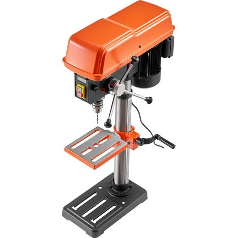 Perceuse à colonne d'établi 254 mm, 400 W, vitesse variable 440-2600 tr/min, table inclinable 0-45°, avec laser et éclairage LED, pour bois et métal. (1/5)