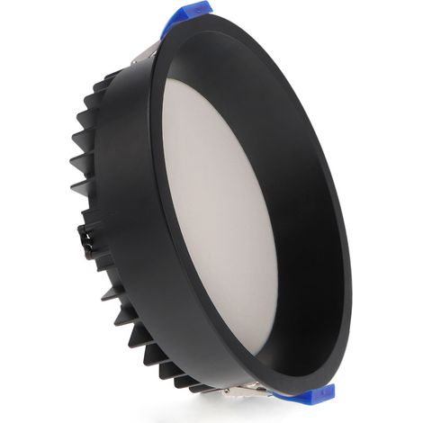 IluminaShop - Downlight LED Negro Luxtar 50W CCT IP20  3000+4000+6000