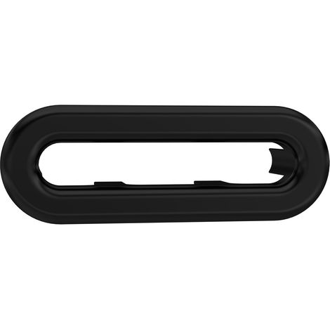 Old London Matt Black Oval Overflow Cover - OVFL02U (1/2)