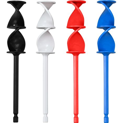 4 pièces Mélangeurs époxy pour Perceuse Avec d'extension,palette de mélange d'agitateur de peinture pour foret 1/4,mélangeur de peinture réutilisable pour résine,peinture (1/5)