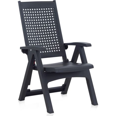Poltroncina da spiaggia 5 posizioni in metallo antracite (1/5)