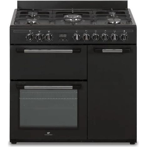 Continental Edison CECP903FB schwarze Gasherd 90 cm 5 Kochzonen