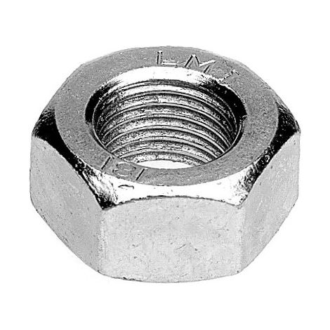 Ecrou Hexagonal HU M12 Pas fin Pas de 125 Acier zingué noir