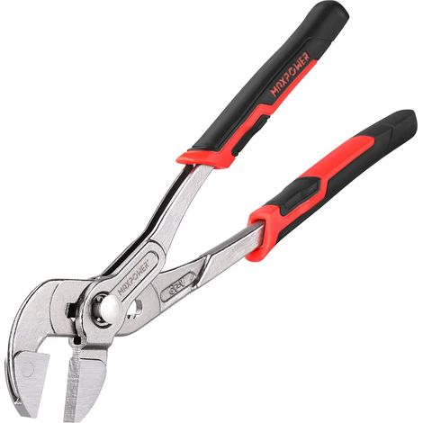 Pliers Wrench 250mm(10-Inch), MAXPOWER Multigrip Groove Slip Joint Pliers Plumbing Clamp with Quick Adjustment Button (1/5)