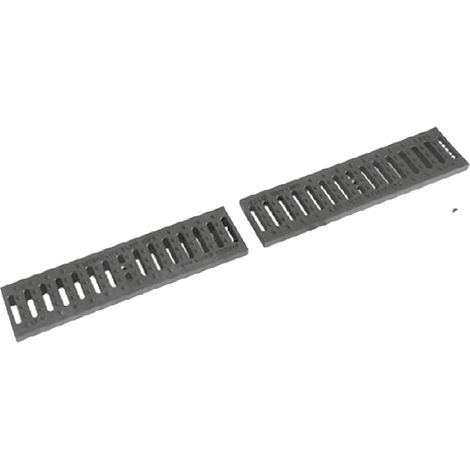 GRIGLIA PLASTICA PER CANALETTA 'TOP' C250 - cm   50 x 12,6 x H. 2,6- 2 pezzi
