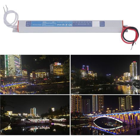 Alimentation LED intérieure 180-250 V CA 20 W, boîtier en aluminium miniature spécial à longue bande, alimentation à tension constante 24 V pour boîtes lumineuses. (1/5)