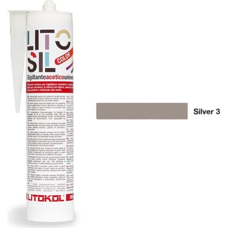 Silicone coloré Litosil Color LITOKOL Silcone coloré Litosil Color LITOKOL Silver 3 (Gris foncé)