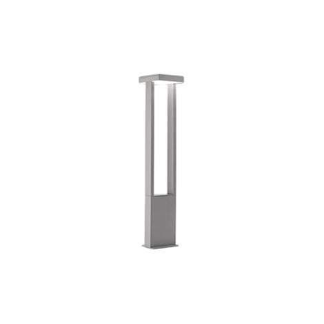 Kapp - Borne de jardin LED 14W, IP65, 1120 lm, H. 65 cm, 3000K, aluminium peint, borne extérieure, gris ciment - Perenz