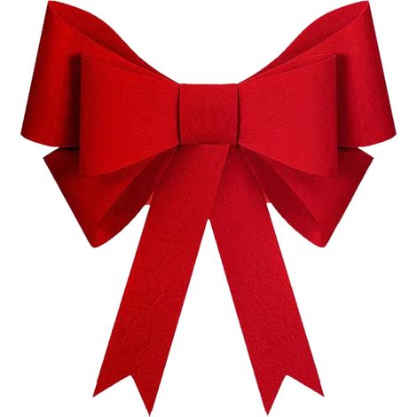 Ribbon Noël - Ruban Décoratif en Velours Rouge PVC pour Arbre de Noël Guirlande Porte Cheminée Escalier Balcon - 20 x 24 cm - 1 Pièce (1/5)