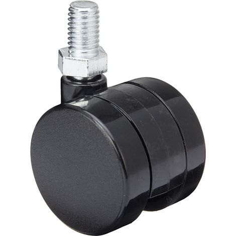 40-mm-Möbelrolle mit M10-Achse, schwarz SANS MARQUE