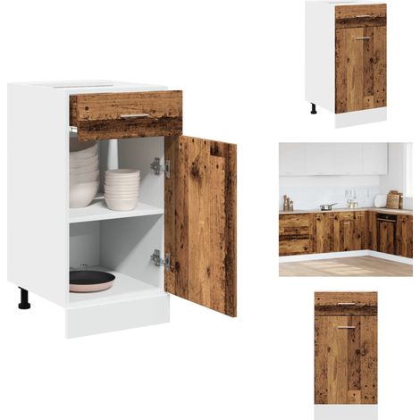 Armoire de plancher à tiroir vieux bois 40x46x81,5 cm - Armoire De Plancher À Tiroir - Armoires De Plancher À Tiroir - Armoire De Cuisine - Armoire (1/5)