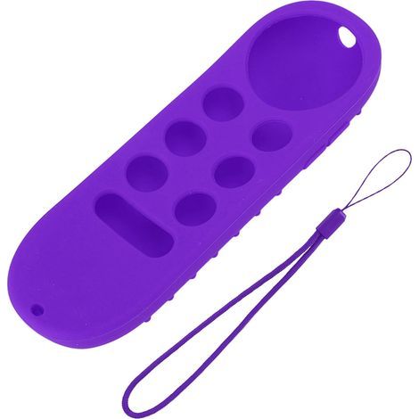 Télécommande en silicone violette, coque de protection pour Chromecast avec Google TV, housse souple et antidérapante. (1/5)