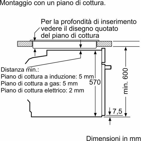 Bosch Serie 2 , Forno da incasso, 60 x 60 cm, Nero HBA571BB4