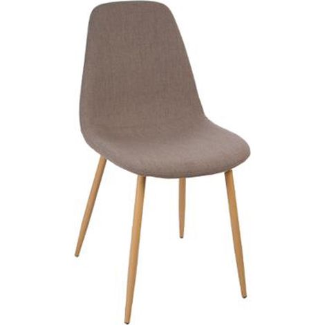 Lot de 4 Chaises en bois coloris Taupe - Dim : L45 x l53 x H87 cm - PEGANE -
