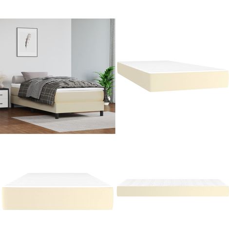 Matelas de lit à ressorts ensachés Crème 90x200x20cm Similicuir - Matelas - Matelas À Ressorts Ensachés - Matelas Crème - Matelas Simili Cuir - Literie - Home & Living (1/5)