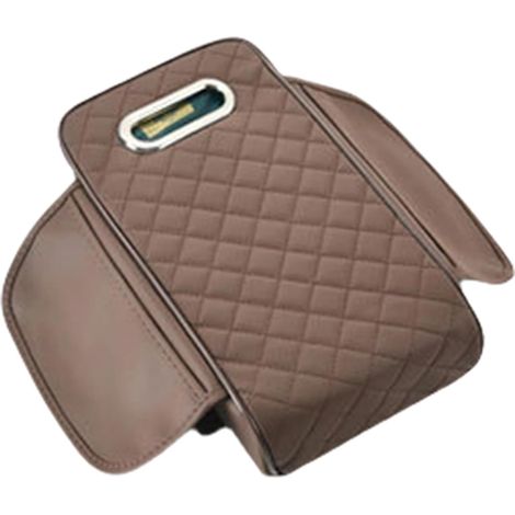 Housses d'accoudoir en cuir microfibre avec poches de rangement pour accoudoir de véhicule pour intérieur de véhicule (1/4)