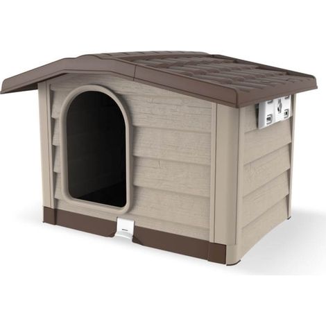 Cama para perro bungalow beige (1/5)