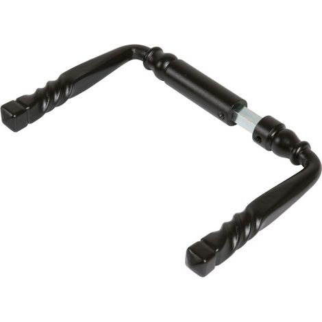 Ecolands – Béquille de porte double noire – Carré 8 mm – Longueur 115 mm – Pour portes intérieures modernes – Design élégant et fonctionnel (1/3)