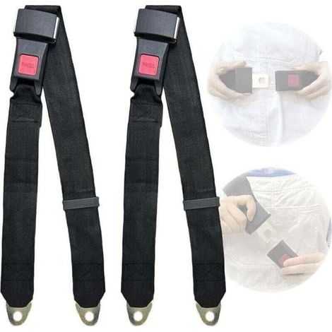 Ceintures de sécurité universelles réglables pour voiture, ceinture de sécurité à 2 points, ceinture de sécurité simple et double (1/4)
