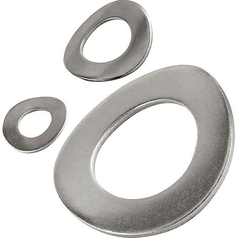 Rondelles élastiques M6 DIN 137 ondulées en acier inoxydable A2 (50 pièces) Rondelles ondulées Forme B (1/5)