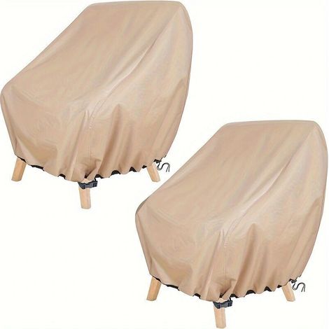 2-Piece Garden Chair Cover, Armchair Cover 71x76x81cm, Protective Cover for Outdoor Chairs, Waterproof Fabric, Tarpaulin for Balcony Chairs (1/4)