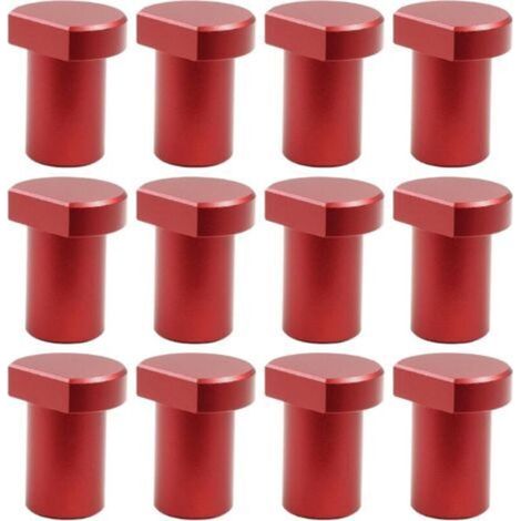 12 Pieces Woodworking Table Clamps, 20mm Dog Hole Bench Stops, Aluminum Alloy, Bench Dogs for Woodworking T-Track (1/5)