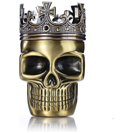 Grinder King Skull Age Gekrönter König Schädel Pollen Crusher für Gewürze, Kaffee, Kräuter, Gewürze (Bronze) (1/5)