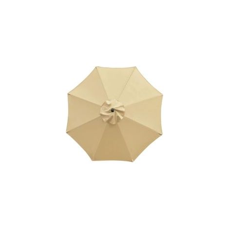 Housse de rechange pour parasol, 8 baleines, 3 m, imperméable, anti-UV, tissu de rechange, beige (1/4)