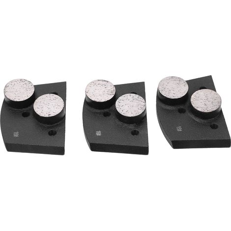 Lot de 3 disques de ponçage diamantés noirs, grain 16, 2 dents cylindriques, pour le ponçage et le polissage du béton (1/5)