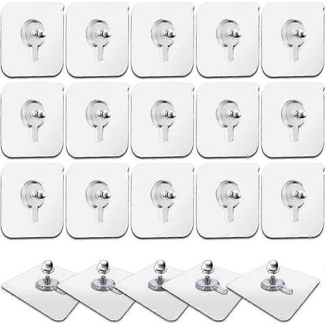 Klebeschrauben, Klebehaken, transparent, Klebenägel, Zauberhaken, Wandbefestigung