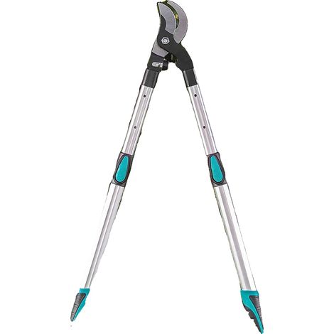 Tijeras de podar de acero inoxidable, longitud máxima 96 cm, mango telescópico, tijeras para césped, diseño ligero. (1/5)