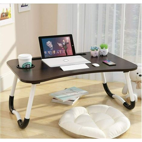 Trade Shop - Tavolino Pieghevole Vassoio Scrivania 60x40x28 Cm Tavolo Per Computer Portatile - (1/5)