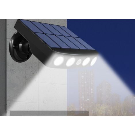 Lampe solaire extérieure étanche orientable avec détecteur de mouvement – Panneau solaire 5V – 500 lumens – Indice IP65 – 4 LED COB blanc froid (1/5)