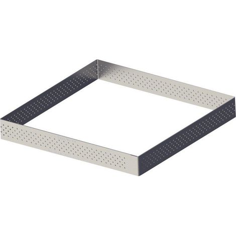 Cadre à tarte perforé carré 8cm Valrhona - De Buyer