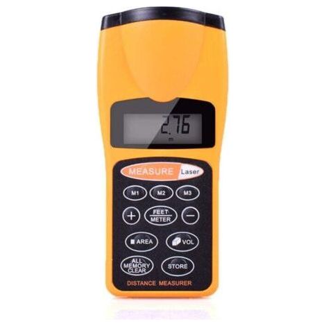 Multifunctional LCD Ultrasonic Distance Meter, Measuring Rangefinder with Laser Pointer, Digital Rangefinder for Home Use (1/4)