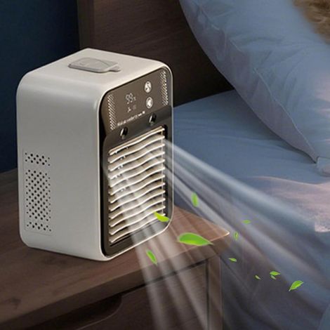 Mini climatiseur portable, Refroidissement rapide par pulvérisation nano-brume, réservoir d'eau haute capacité 500 m (1/4)
