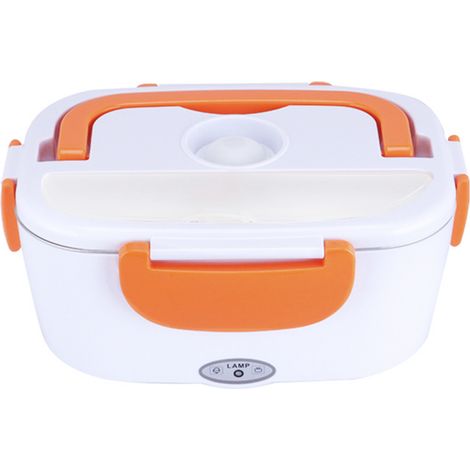Multifunktionale, tragbare elektrische Heiz-Lunchbox, Speisenwärmer, Reisbehälter, Speisenwärmer mit abnehmbarem Tablett und Kfz-Stecker (1/5)