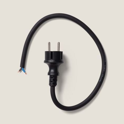Cavo connettore Elettrico Maschio a 2x1,5mm Nero Nero