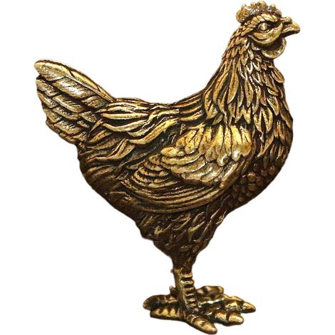 Statua di pollo in metallo, sculture, centrotavola a forma di pollo