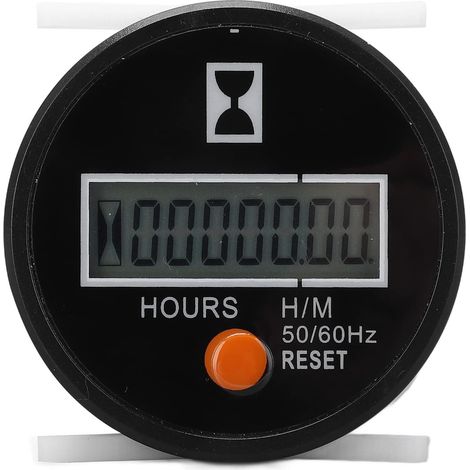 Compteur Horaire Mécanique - 1 Unité - ABS - Reset - 24-240V - Machines - Compteur Horaire Mécanique - 1 Unité - ABS - Reset - 24-240V - Machines