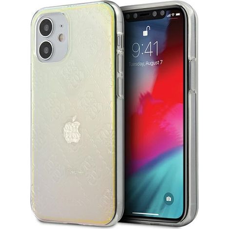 Hülle für iPhone 12 mini, Guess 3D-Musterkollektion, Opal (1/5)