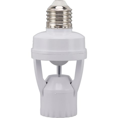 Ortviai Prise avec capteur de mouvement PIR pour douille E27, commande automatique jour/nuit, 100-240 V