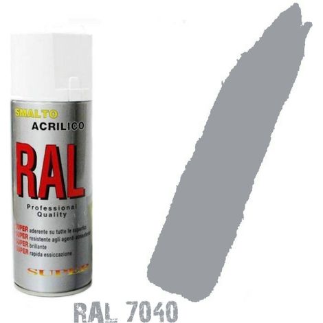 Bomboletta spray grigio agata ral 7040 acrilico vernice brillante lucido rapida